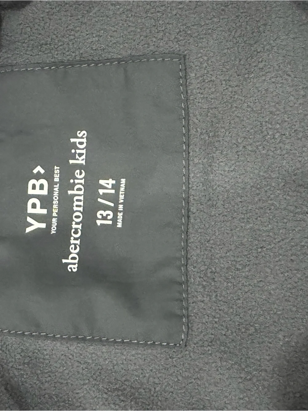 abercrombie kids grey quilted hooded puffer jacket